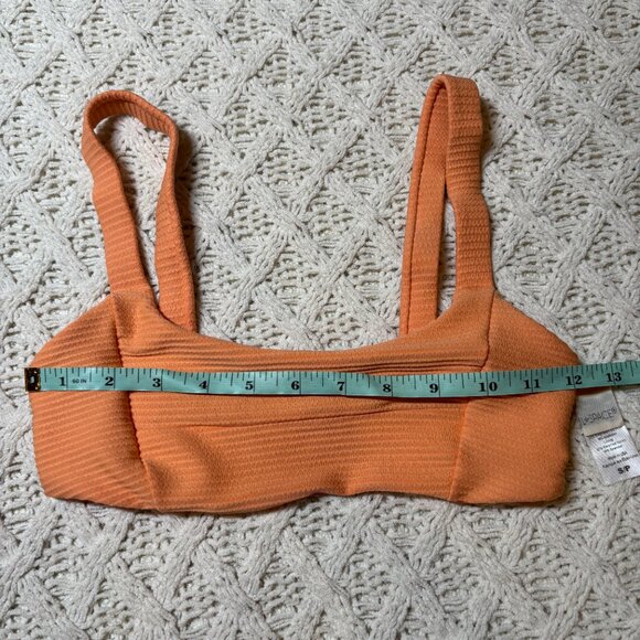L*Space Jess Bikini Top Textured Orange Swimwear‎ – Women’s S/P NWOT - Picture 4 of 6